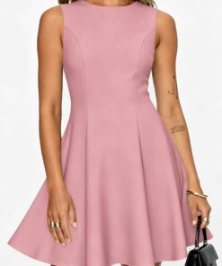 Formal Pinky Party Mini Dress PL38