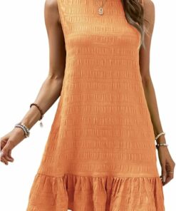 Round Neck Mini Dress PL49