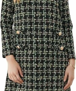 Women's Long Sleeve Tweed Mini Dress PL50