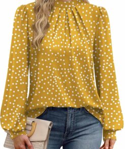 Yellow Polka Dots Long Sleeve Shirt PL25